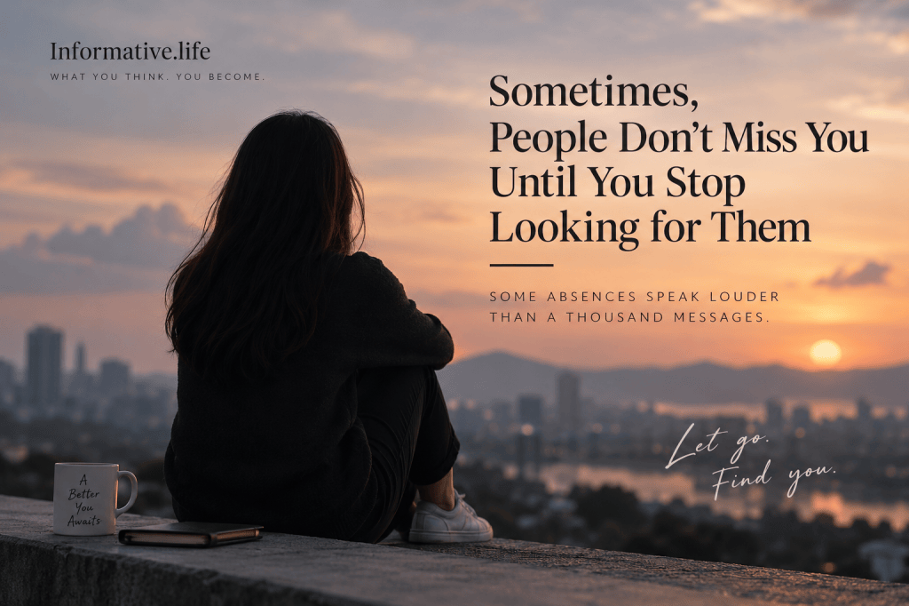 Sometimes, People Don’t Miss You Until You Stop Looking for&nbsp;Them